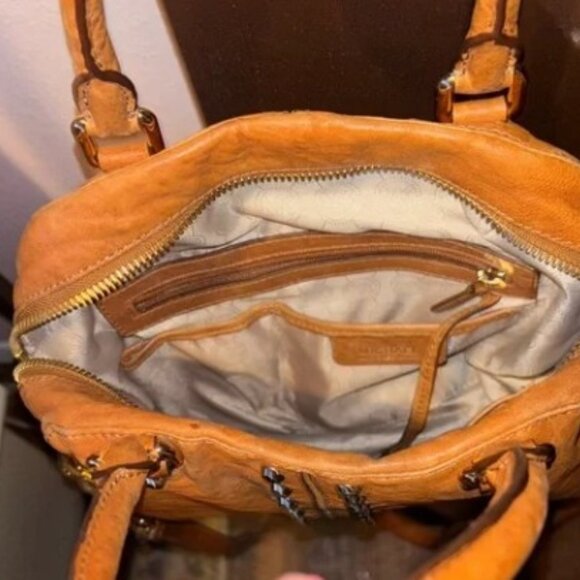 EUC Michael Kors Studded Brown Leather Hobo Bag - Picture 8 of 11